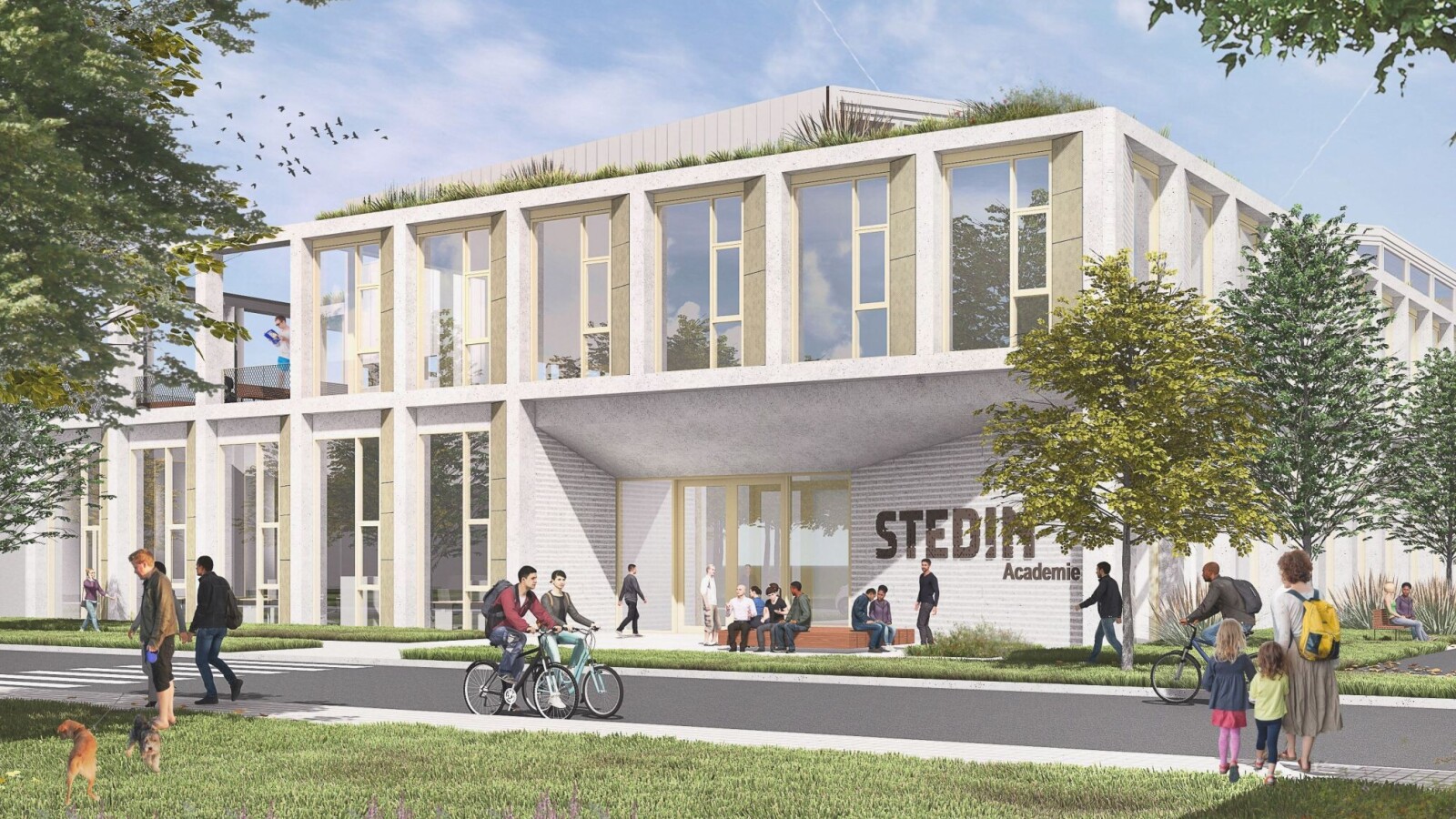 Nieuwbouw bedrijfsschool Stedin Academie in Rotterdam